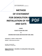 Method Statement - DEMOLITION BUILDING - FENCING