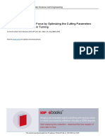 Minimization of Cutting Force by Optimizing The Cu