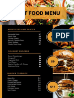 Black & Orange Creative Modern Fast Food Menu