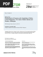 Employment Profile of Women With Disabilities in Metro Manila