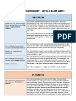 Evaluation Worksheet l2 Blair Witch 2023