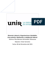 Bienestar Laboral y Organizaciones Saludables Caso Práctico