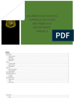 Mathematics Curriculum Grade 9