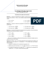 Fiche Transformée de Laplace 2010-2011 R