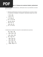 Ejercicios de Tarea 2.1 Sistemas de Ecuaciones Lineales y Aplicaciones