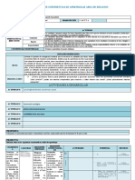 Planificador Experiencia de Aprendizaje 1° y 2° Relig Iv Bim