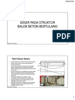 Perencanaan Geser Pada Struktur Balok Beton