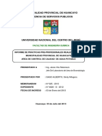 Informe de Practicas Pre Profesionales Municipalidad - Provincial - de - Huancayo - Ger