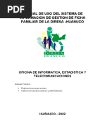 Manual de Uso Del Sistema de Informacion de Gestion de Ficha Familiar de La Diresa