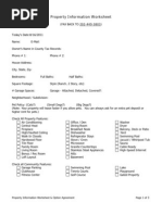 Property Information Worksheet & Option To Lease Option - Fillable