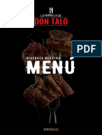 Menu Don Talo Baquedano