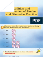 Addition and Subtraction of Similar and Dissimilar Fraction