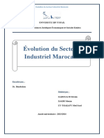 (MFE) Evolution Du Secteur Industriel Au MAROC