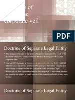 Doctrine of Lifting The Corporate Veil-Unit 1-Company Law