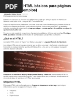 Códigos HTML Básicos para Páginas Web