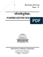 CDOE Study Vyakrana Paper.4 Paribhasendushekara