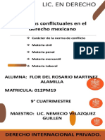 Normas Conflictuales en El Derecho Mexicano. Flor Mtz.