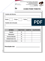 Examen Primer Trimestre 3°