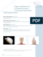 Accelerated Fatigue Resistance of Endodontically Treated Incisors Without Ferrule Restored With CAD: CAM Endocrowns