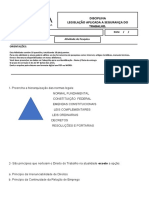 Atividade de Pesquisa - Legislação Aplicada A Segurança Do Trabalho