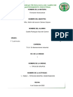 Tema 1. - Tipos de Grupos - Investigacion