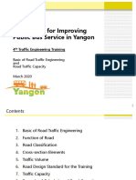 The Project For Improving Public Bus Service in Yangon: 4 Traffic Engineering Training