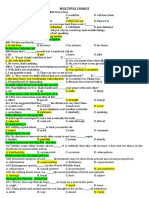 Answer Key To Multiple Choice 401 500