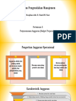 Pertemuan X Sistem Pengendalian Manajemen