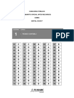 Fumarc 2018 Cemig MG Tecnico Mantenedor Mecanico Da Geracao I Gabarito