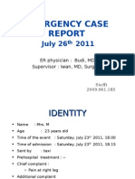 23 Juli 2011, Ny M, Closed Multiple Fracture Distal Os Fibula Dextra + Closed Fr. Distal Os Tibia Dextra + VL, DR Iwan SPB, DR Budi