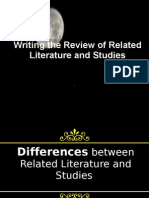 Writing The Review of Related Literature and Studies