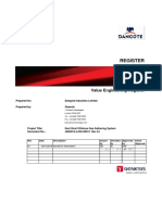 J08937A-A-RG-00012 Rev A1 Value Engineering Register