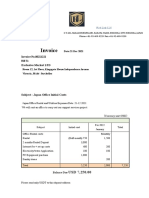 INVOICE Japan Office Initial Costs