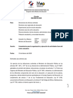 Lineamientos para La Organización y Ejecución de Actividades Fuera Del Centro Educativo