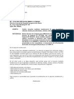 OFICIO TARMA Solicito Donación Mediante Transferencia de Ropa Hospitalaria Sábanas, Fundas para Almohadas, Colchas, Soleras y Frazadas