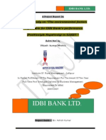 SUMMER TRAINING PROJECT REPORT ON Idbi Bank