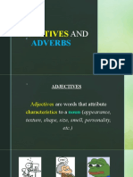 Adjectives and Adverbs