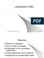 Using Subqueries in DB2 Using Subqueries in DB2