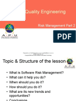 APU Lecture 10 - Risk Management Part 2