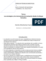 Las Estrategias y Los Instrumentos de Evaluación Desde El Enfoque Formativo