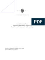 Trabalho Final de Filosofia Da Técnica - Técnica e Tempo, Uma Leitura de Bernard Stiegler