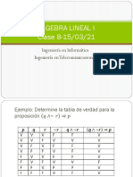 Clase 2-3 ALGEBRA LINEAL I 9 y 15-03