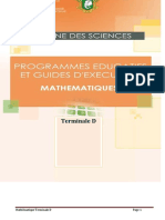 Mathématique Terminale D