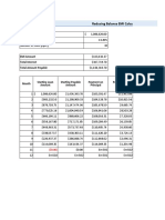 Reducing Balance EMI Calculator