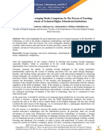 Methodology of Developing Media Competence in The Process of Teaching English To Students of Technical Higher Educational Institutions