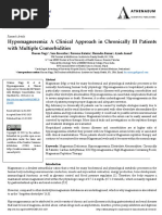 Hypomagnesemia A Clinical Approach in Chronically Ill Patients With Multiple Comorbidities