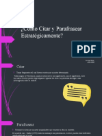 Como Citar y Parafrasear Estratégicamente