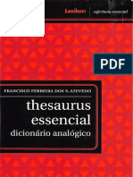 Dicionário Analógico - Thesaurus Essencial