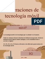 Generaciones de La Tecnología Móvil