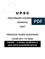 Basic Numeracy and Data Interpretation 2011 To 2020